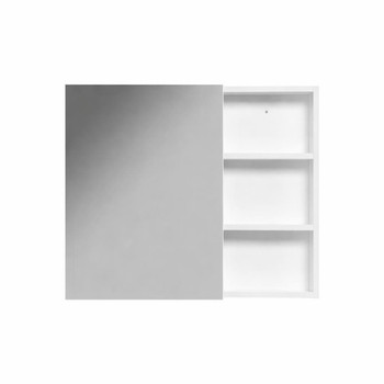 Mirror Cabinet with Open Shelf 600mm White 