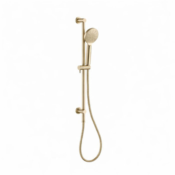 Verve - Brushed Gold Shower On Rail Set Top Inlet 