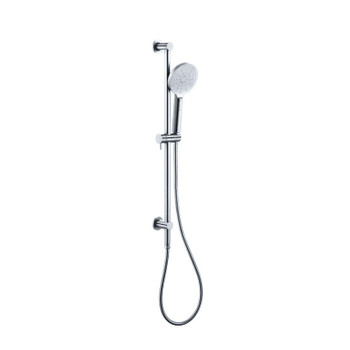 Verve - Chrome Shower On Rail Set Top Inlet 