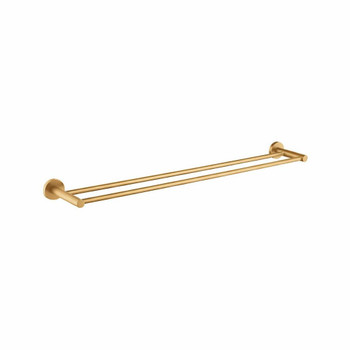 Sebastian - Brushed Gold Double Towel Rail 750mm 