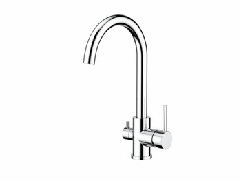 Dual Filter Chrome Sink Mixer Inc Water Filter Unit 