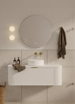Chelsea White Wall Hung Vanity 900mm 