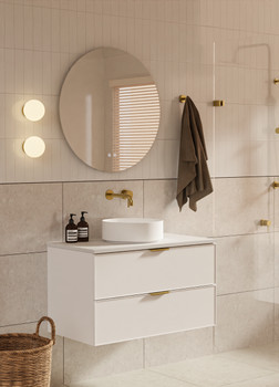Hadley Matte White Wall Hung Vanity 750mm