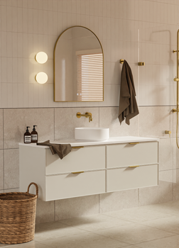 Hadley Soft Grey Wall Hung Vanity 1500mm Single Basin