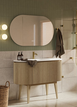 Abigail American Oak Floor Standing Vanity 1200mm