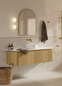 Yallingup American Oak Wall Hung Vanity 1500mm Single Basin 