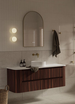 Karijini Black Walnut Wall Hung Vanity 1500mm Single Basin 