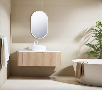 Roma Oak Fluted Wall Hung Vanity 1200mm 
