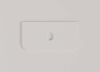 Vanity White Stone Top 750*460*20mm – R125 Front Corners 