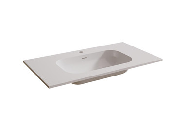 Vanity Gloss White Polymarble Top With Integrated Basin 1200 x 480 mm 