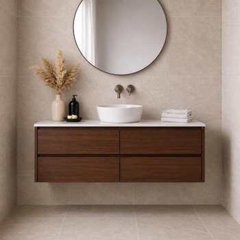 Willow Walnut Wall Hung Vanity 1200mm 