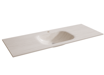 Travertine Moulded Porcelain Top With Integrated Basin 600 x 480 mm