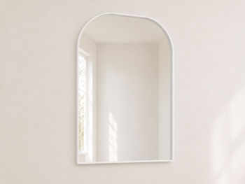Arched Framed Mirror 600 x 750mm White