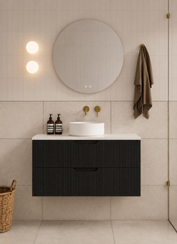 Ida Black Wall Hung Vanity 900mm 