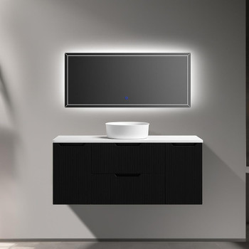 Ida Black Wall Hung Vanity 1200mm 