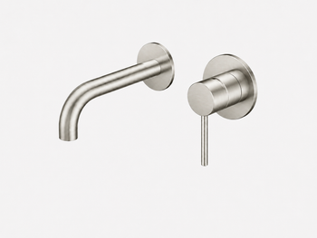Sebastian - Brushed Nickel Wall Basin/Bath Mixer & Spout 