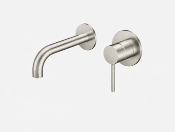 Sebastian - Brushed Nickel Wall Basin/Bath Mixer & Spout 