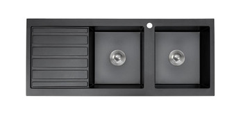 Zeo Granite Double Bowl with Drainer 1250mm 
