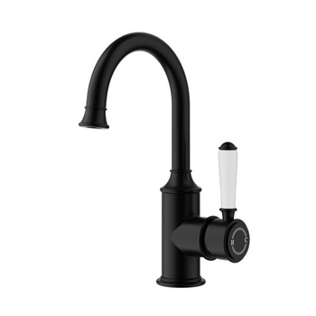 Charlotte - Matte Black Gooseneck Basin Mixer