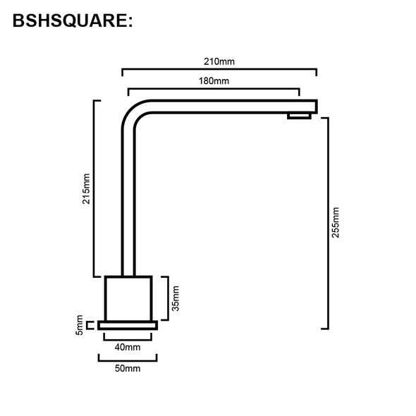 Square - Chrome Hob Sink Set