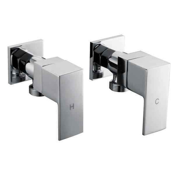 Square - Chrome Washing Machine Taps Square - Chrome Washing Machine Taps