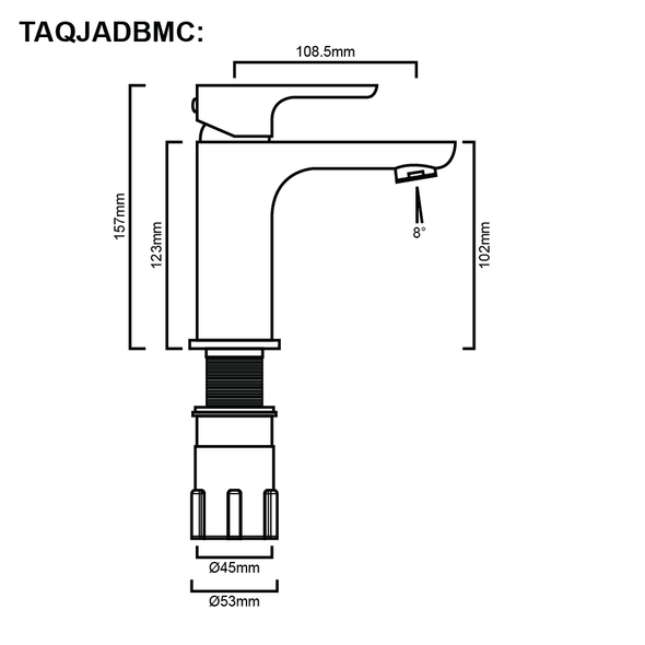 Jade - Chrome Basin Mixer