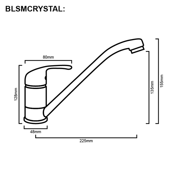 Blanco Crystal - Chrome Sink Mixer