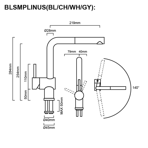 Blanco Linus - Grey Pullout Sink Mixer