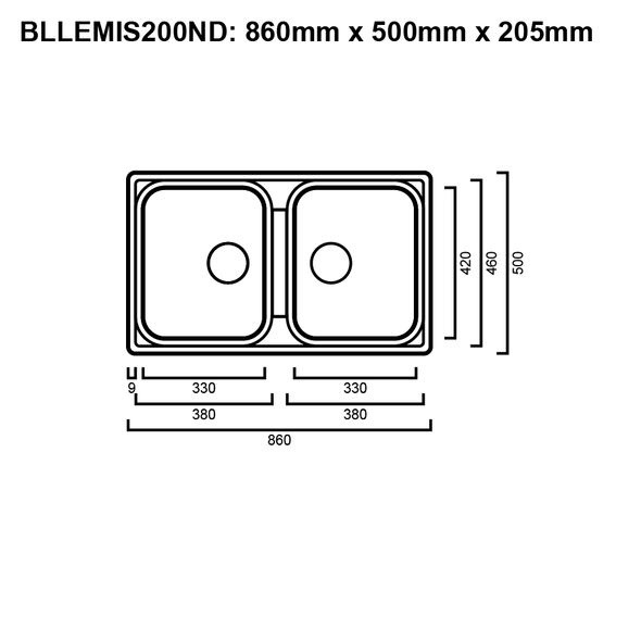 Blanco Lemis 200 - No Drainer Inset Sink