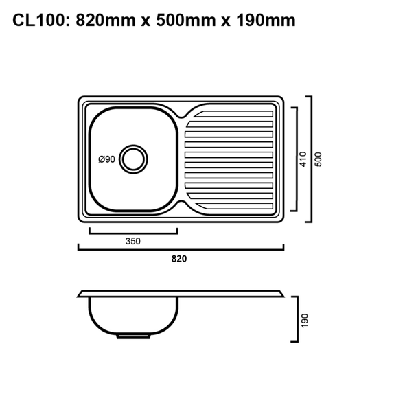 Classic 100 - Inset Sink