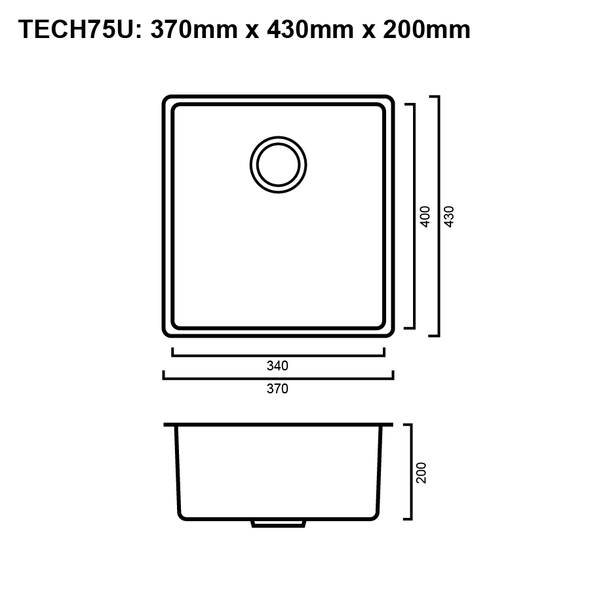 Tech 75U - Undermount Sink