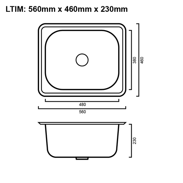 Mini - Inset Laundry Trough 35L