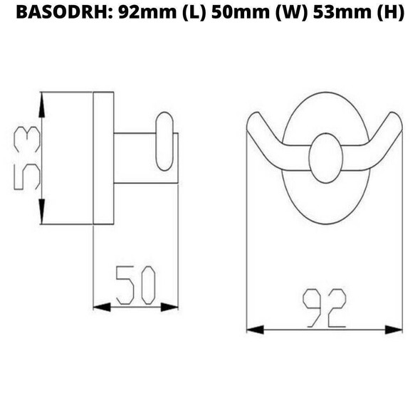 Sofia - Chrome Double Robe Hook