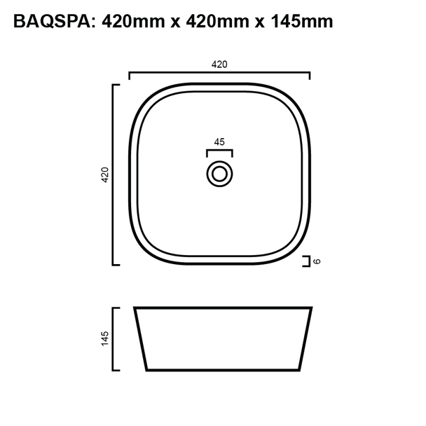 Spa - White Above Counter Basin