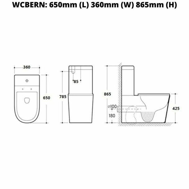 Bern - Back To Wall Toilet Suite