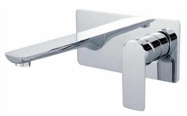 Jade - Chrome Wall Basin/Bath Mixer With Spout