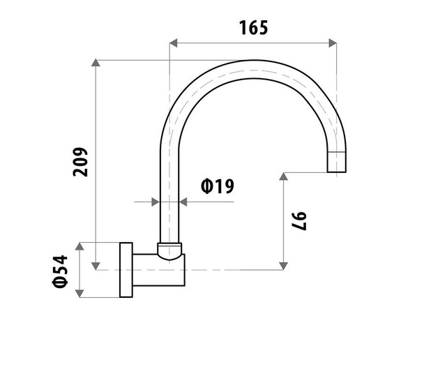 Bella/Boston - Chrome Bathroom Spout 