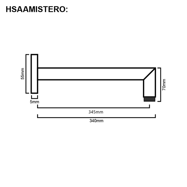 Mistero - Chrome Shower Arm