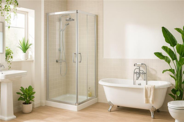 Alcove Shower Cubicle With Return 800mm 
