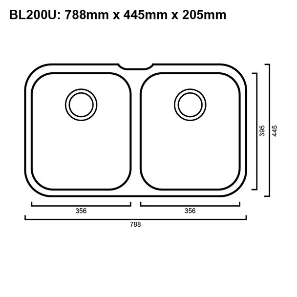 Blanco 200U Niagara U2 - Undermount Sink