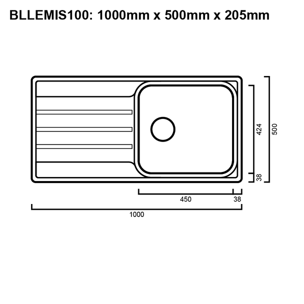 Blanco Lemis 100 - Inset Sink