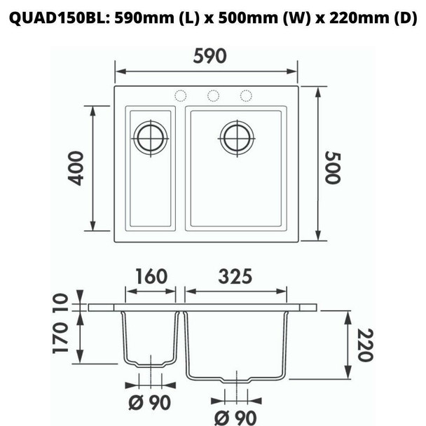 Quadrille 150 - Granite Sink