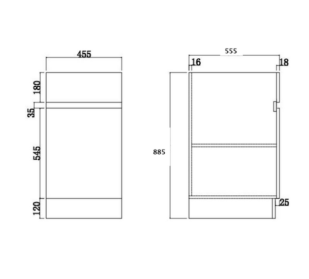 Mini - Laundry Trough 45L & Painted HMR Cabinet