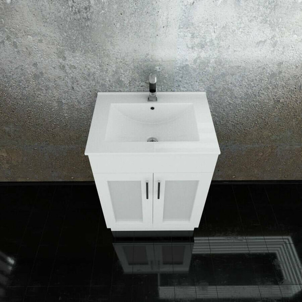 Cube - Floor Mounted Vanity and Top 600mm