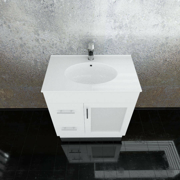 Cube - Floor Mounted Vanity and Top 750mm