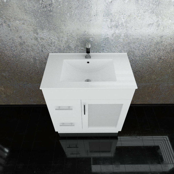 Cube - Floor Mounted Vanity and Top 750mm