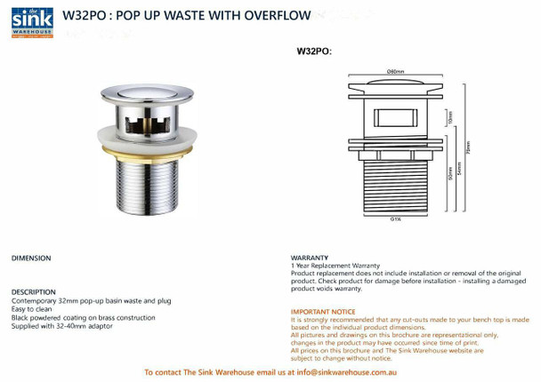 Classic - Floor Mounted Vanity and Top 750mm