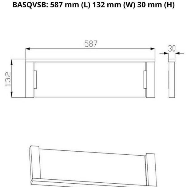 Square - Black Vanity Shelf