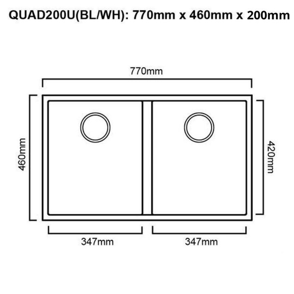 Quadrille 200U - Undermount Granite Sink