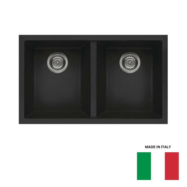 Quadrille 200U -  Black Undermount (ONLY) Granite Sink